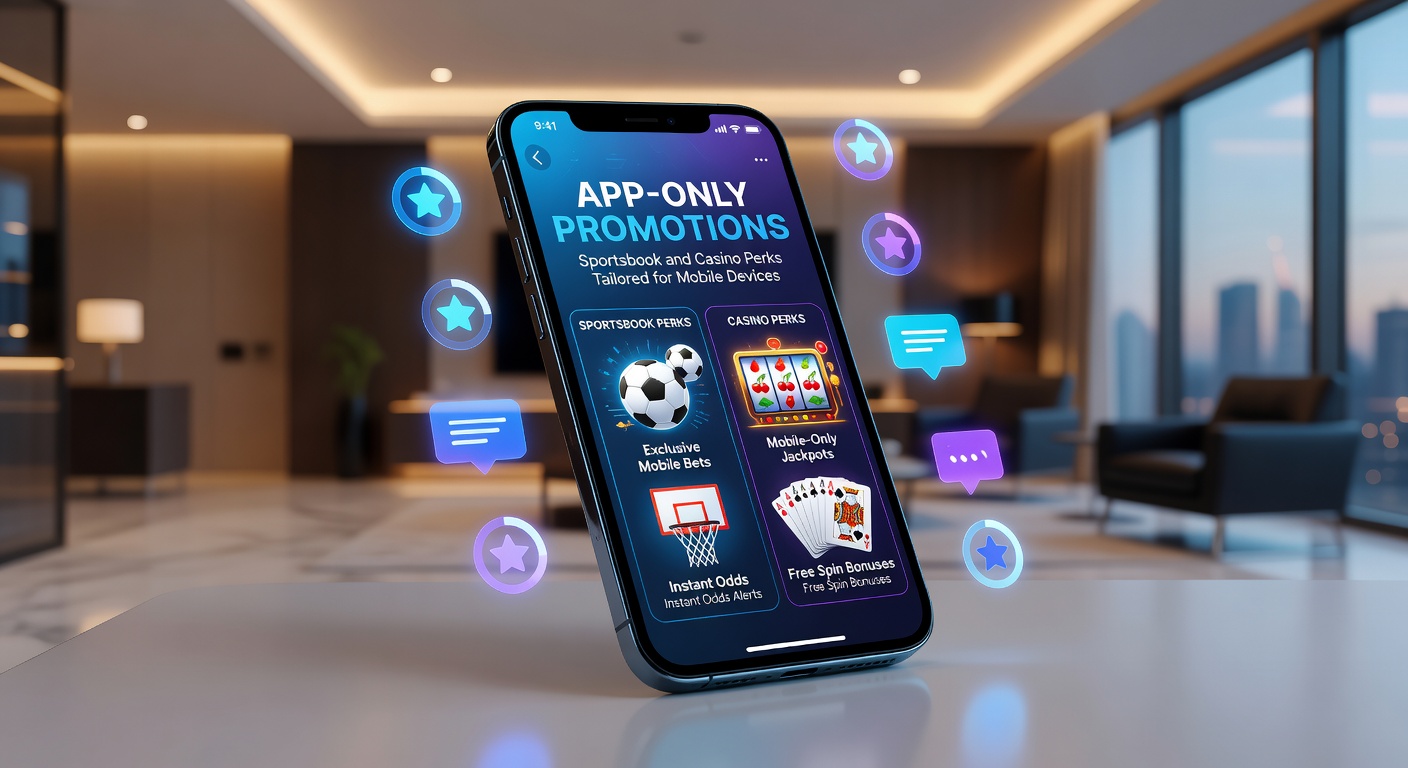 Smartphone displaying a sportsbook app with exclusive bonus notifications and live betting odds
