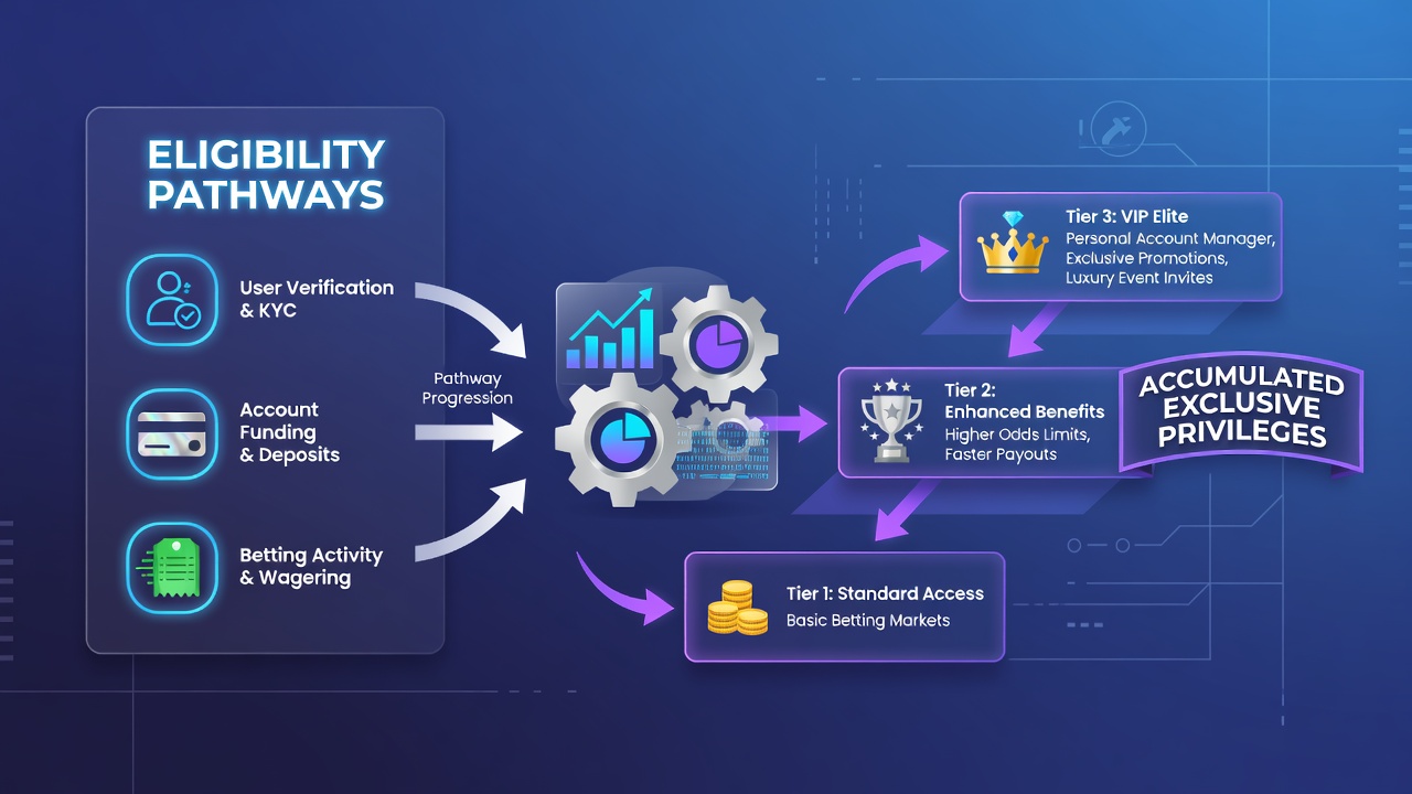 Diagram of eligibility evaluation process in digital betting environments