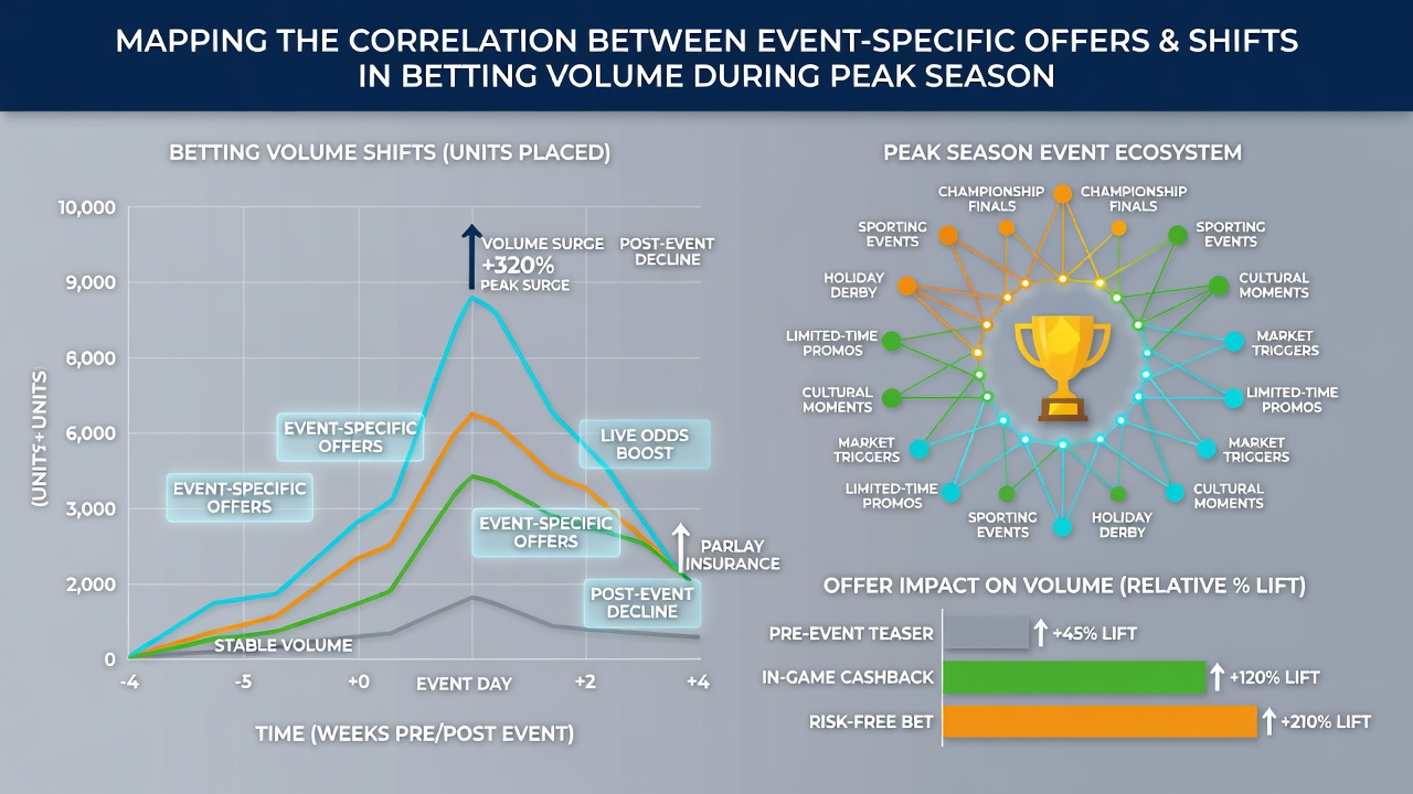 Graph illustrating volume shifts aligned with promotional campaigns across different sporting calendars